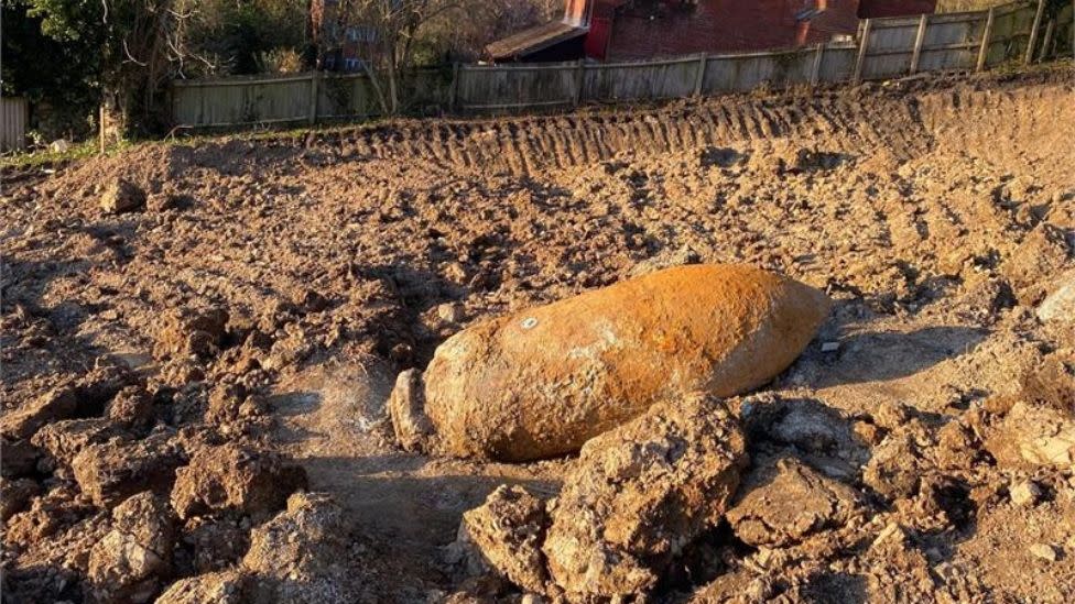 World War II bomb in Exter