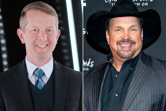 <p>Ron Batzdorff via Getty; Roy Rochlin/WireImage</p> Ken Jennings and Garth Brooks