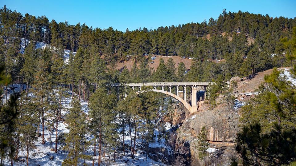 The Beaver Creek Bridge, which effectively connects Custer State Park and Wind Cave National Park in South Dakota.
