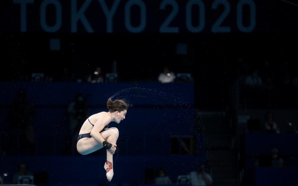 Andrea Spendolini-Sirieix gave a good account of herself in the women's 10m diving platform final - PAUL GROVER FOR THE TELEGRAPH