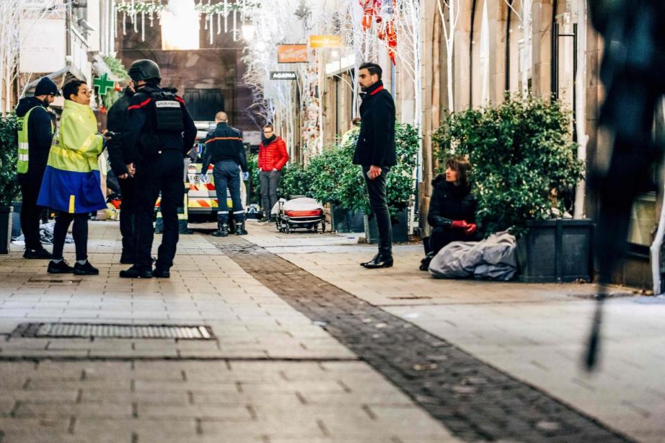 Emergency services at the scene of the attack (AFP/Getty Images)