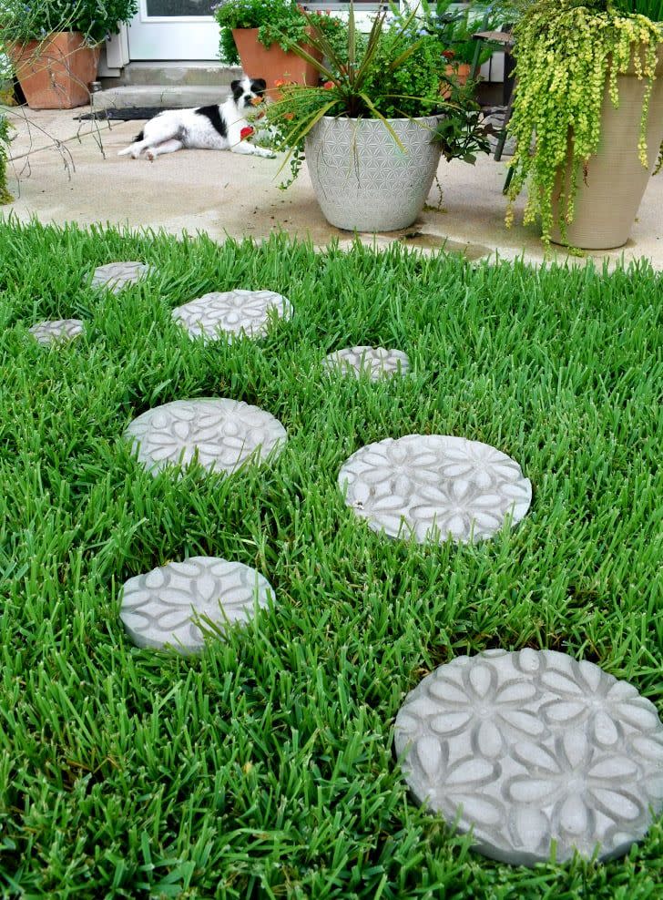 best backyard decor embossed stepping stones