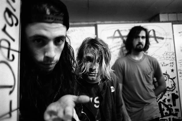 Nirvana Posed In Frankfurt 1991 - Credit: Redferns