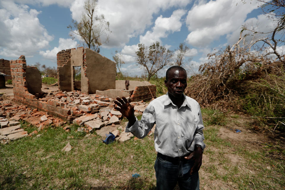 Joao Jofresse Ngira, 59, speaks to Reuters in front of his damaged house in the aftermath of Cyclone Idai, in the village of Cheia, which means "Flood" in Portuguese, near Beira, Mozambique March 31, 2019. "Since this disaster we haven't seen anyone from the government, even though they're the ones that put us here," he said. (Photo: Zohra Bensemra/Reuters) 