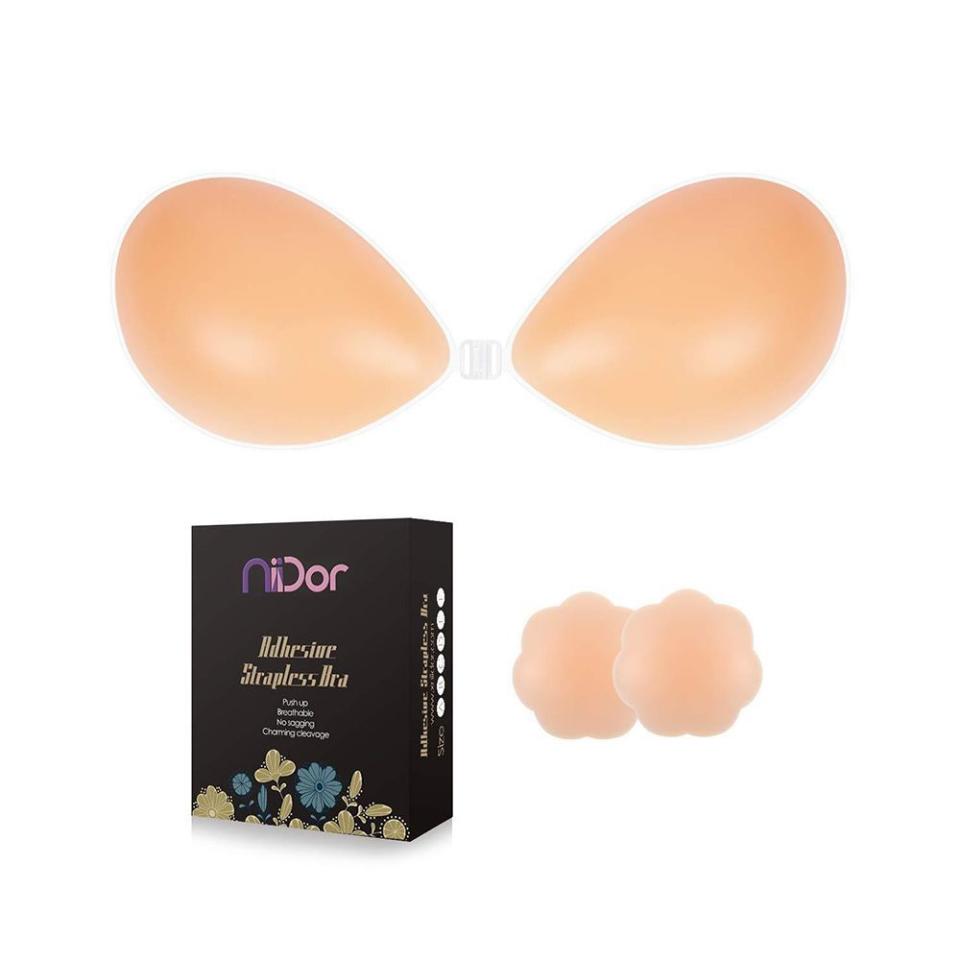 3) Adhesive Bra Strapless  Silicone Bra