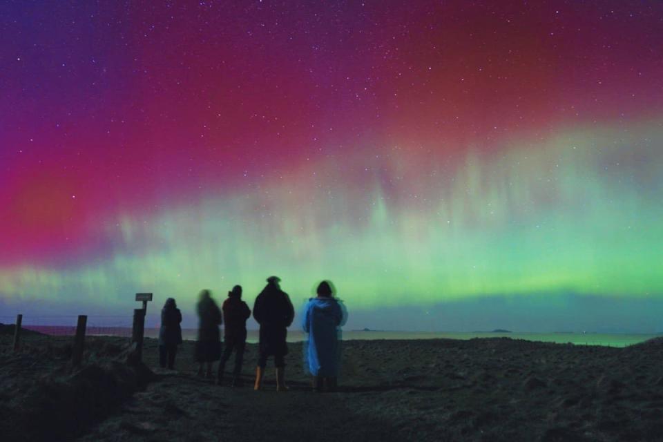 The northern lights over the Hebrides in Scotland (PA Media)