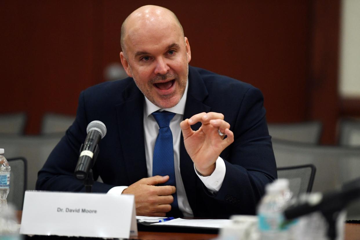 David Moore interviews for the open Indian River County School District superintendent position on Thursday, Nov. 14, 2019, at the district office in Indian River County.