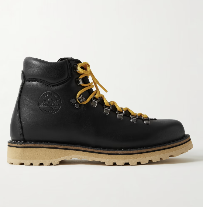 Roccia Vet Logo-Debossed Leather Hiking Boots