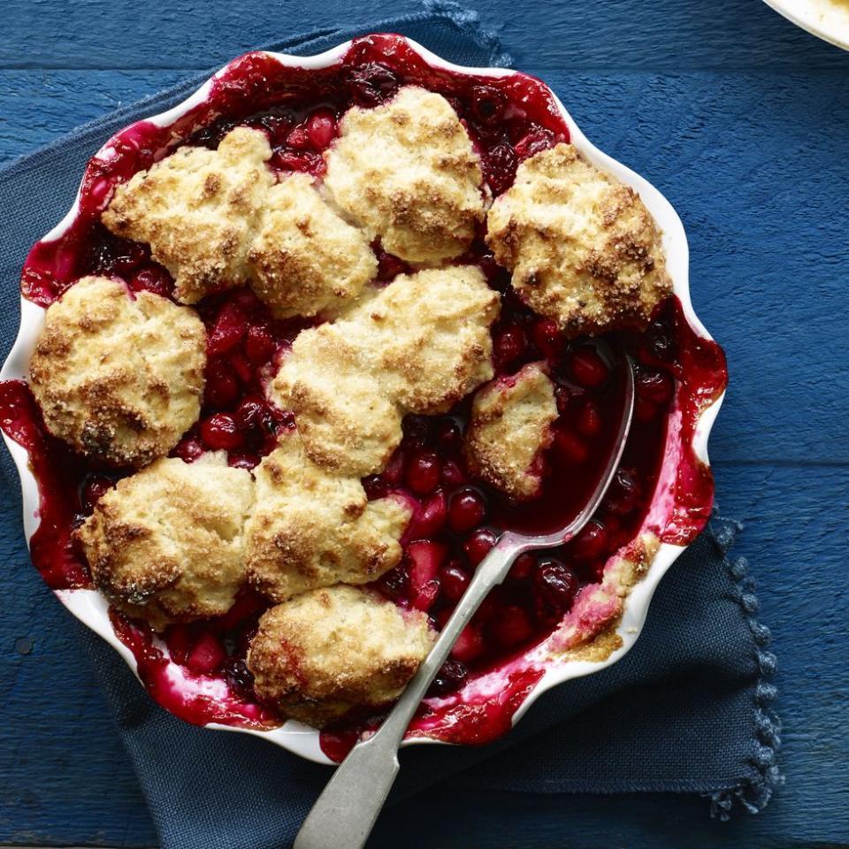 <p>You can use fresh or frozen berries in this easiest-ever pie, plus any topping you like. Try <a href="https://www.womansday.com/food-recipes/food-drinks/recipes/a12342/basic-flaky-pie-dough-recipe-wdy1114/" rel="nofollow noopener" target="_blank" data-ylk="slk:Basic Flaky Pie Dough;elm:context_link;itc:0;sec:content-canvas" class="link ">Basic Flaky Pie Dough</a>, <a href="https://www.womansday.com/food-recipes/food-drinks/recipes/a12845/crumb-topping-recipe-wdy1114/" rel="nofollow noopener" target="_blank" data-ylk="slk:Crumb Topping;elm:context_link;itc:0;sec:content-canvas" class="link ">Crumb Topping</a> or <a href="https://www.womansday.com/food-recipes/food-drinks/recipes/a12537/cobbler-topping-recipe-wdy1114/" rel="nofollow noopener" target="_blank" data-ylk="slk:Cobbler Topping;elm:context_link;itc:0;sec:content-canvas" class="link ">Cobbler Topping</a>!</p><p><em><a href="https://www.goodhousekeeping.com/food-recipes/a14624/cranberry-pear-raspberry-pie-recipe-wdy1114/" rel="nofollow noopener" target="_blank" data-ylk="slk:Get the recipe for Cranberry-Pear Raspberry Pie »;elm:context_link;itc:0;sec:content-canvas" class="link ">Get the recipe for Cranberry-Pear Raspberry Pie »</a></em></p>