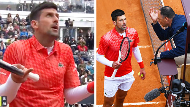 Novak Djokovic engaged in furious row with umpire in Italian Open loss