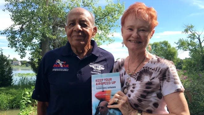 “Keep Your Airspeed Up: The Story of a Tuskegee Airman,” co-authored by Harold Brown and Marsha Bordner (pictured here in 2017), inspired Michael Shirtz to compose "To Rise Above," a five-part jazz narrative that debuts June 30 at Lakeside.