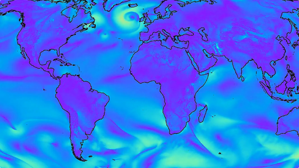 A Map from Google Deepmind's Graphcast tech (Credit: Google Deepmind)