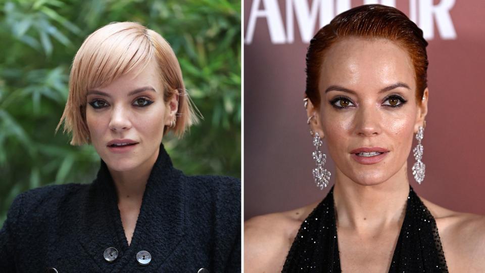 Lily Allen's slicked style