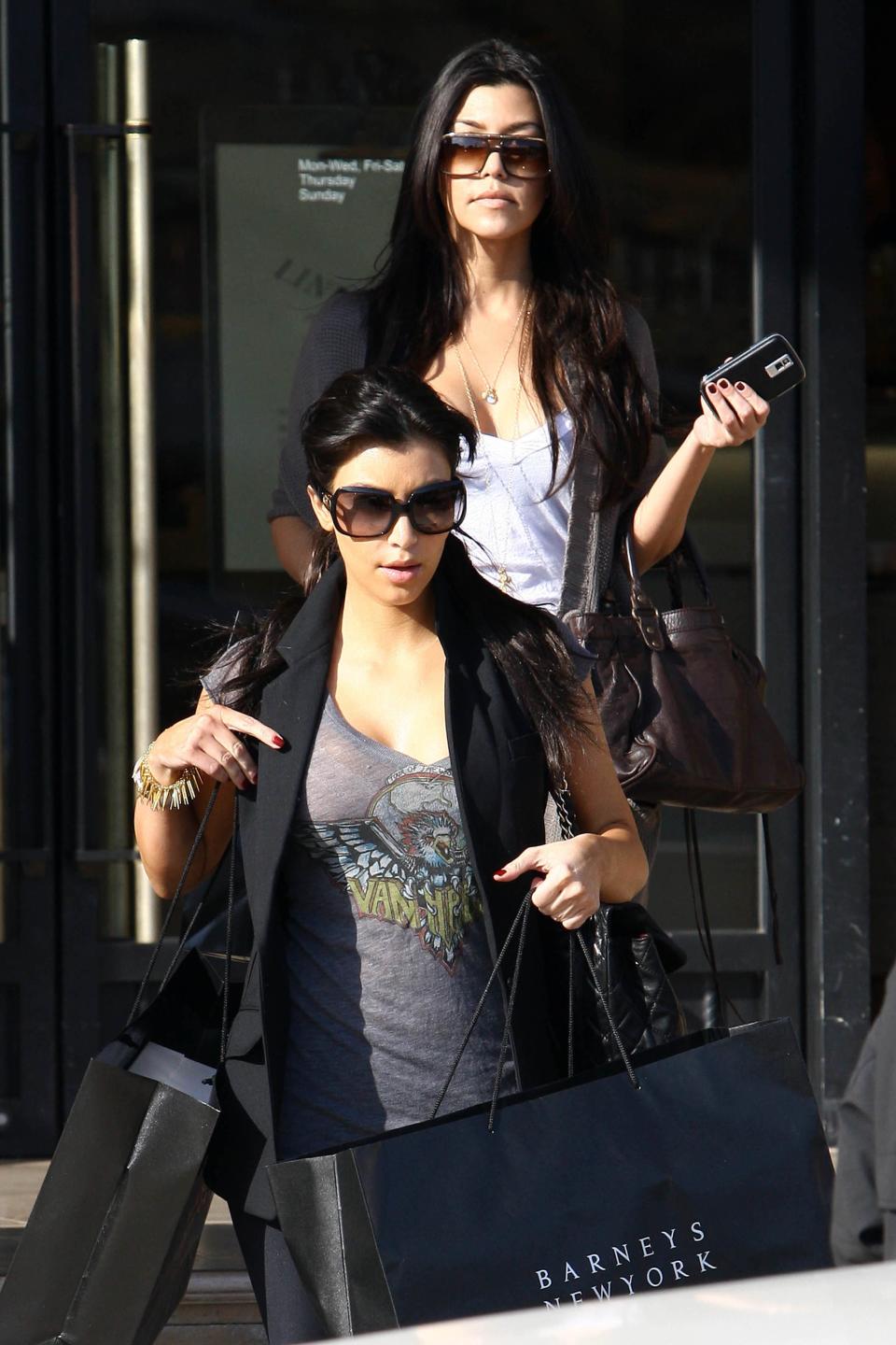 Kourtney and Kim Kardashian