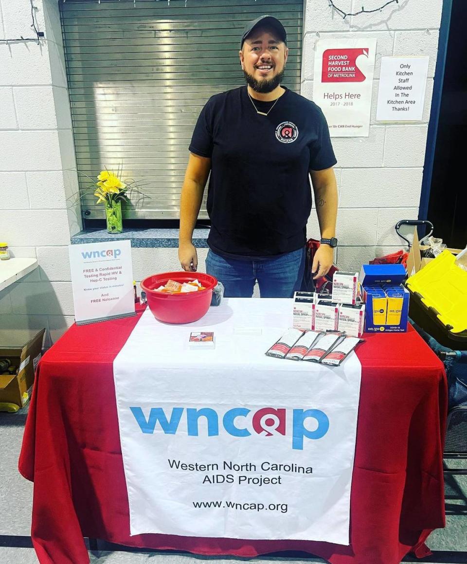 Raymond Velazquez visits Cleveland County with free HIV/HCV testing, Naloxone, and safer sex supplies. The Western North Carolina AIDS Project, based in Asheville, offers a services to 18 largely rural counties across western North Carolina.