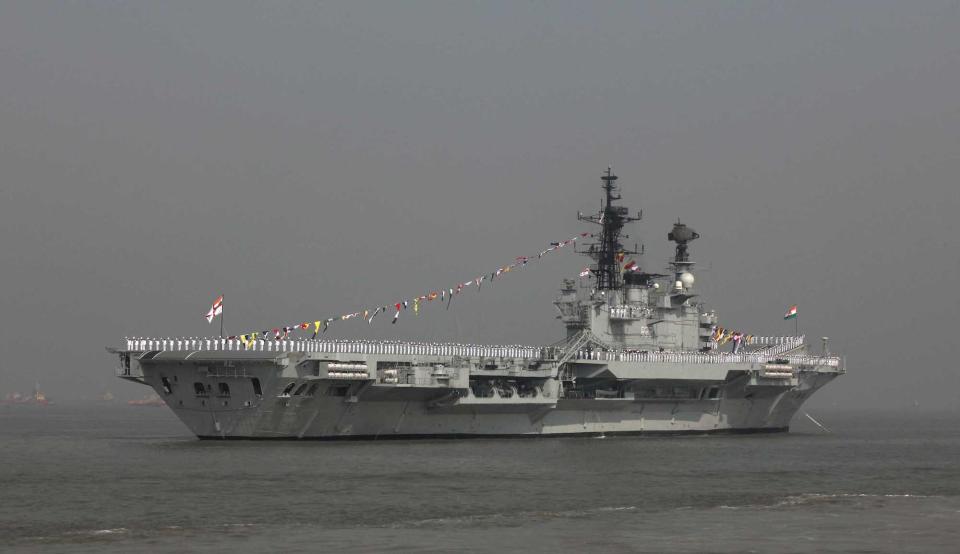 Indian navy sailor on aircraft carrier Viraat