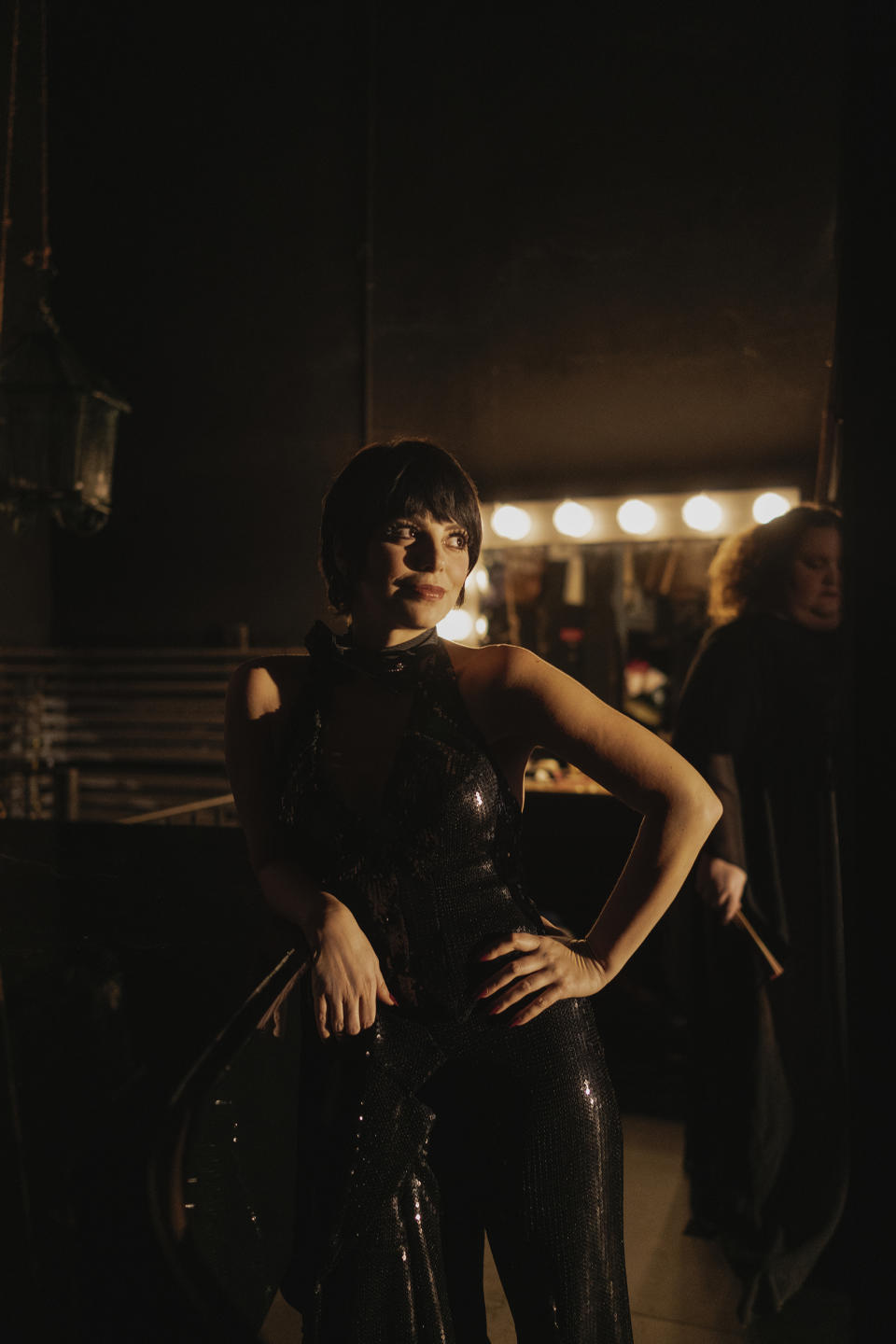 Krysta Rodriquez as Liza Minnelli in episode 102 of Halston. (Atsushi Nishijima / Netflix)