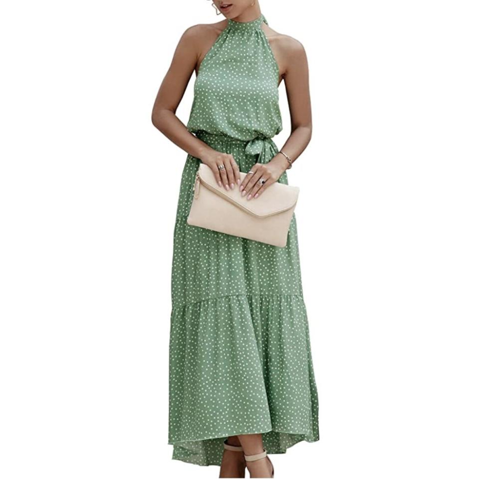 Pretty Garden Casual Halter Midi