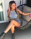 <p>Riverdale star Vanessa Morgan also rocking some pink hair and glitter.</p>