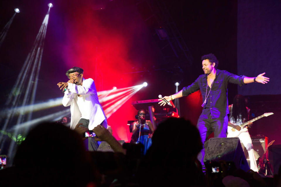 <div class="inline-image__caption"><p>Beres Hammond (L) and Shaggy perform during Reggae Sumfest on July 28, 2013 in Montego Bay, Jamaica. </p></div> <div class="inline-image__credit">Shelby Soblick/Getty Images</div>