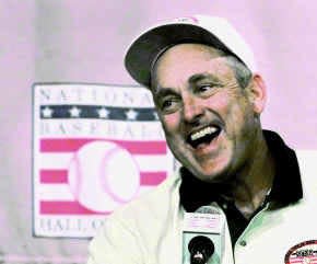 Nolan Ryan, one of the game\'s most dominant pitchers during his 27-year career, will be one of seven inducted into the Baseball Hall of Fame today. AP Photo