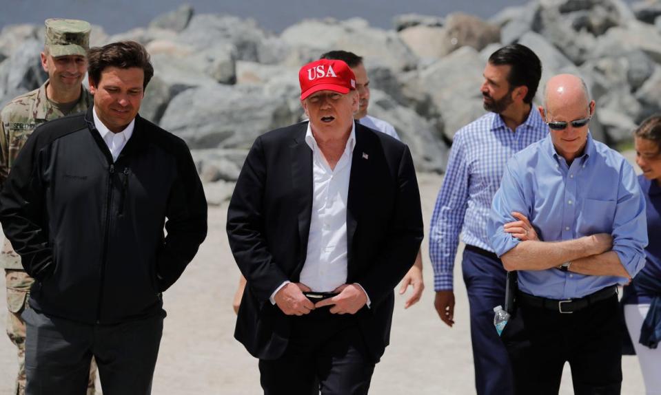 President Donald J.Trump visited a portion of the southeast shore of Lake Okeechobee on Friday, March 29, 2019. He discussed infrastructure improvements and environmental concerns faced by Floridians. Florida Gov. Ron DeSantis, Senators Marco Rubio and Rick Scott were also among the representatives participating in the tour. 