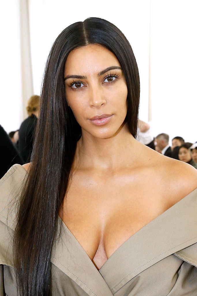 PARIS, FRANCE - OCTOBER 02: Kim Kardashian attends the Balenciaga show as part of the Paris Fashion Week Womenswear Spring/Summer 2017 on October 2, 2016 in Paris, France. (Photo by Bertrand Rindoff Petroff/Getty Images)