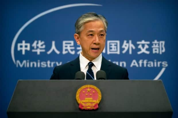 China's Ministry of Foreign Affairs spokesperson Wang Wenbin applauded Canadian senators who voted against the genocide motion as 'people of vision.' (AP Photo/Mark Schiefelbein) (AP - image credit)