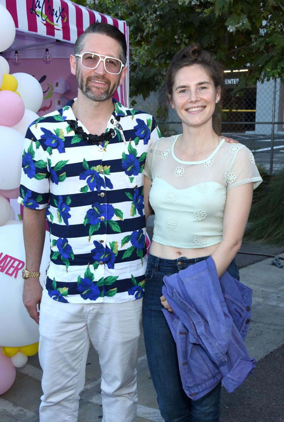 christopher robinson and amanda knox attend hilarity for charity's county fair in 2019