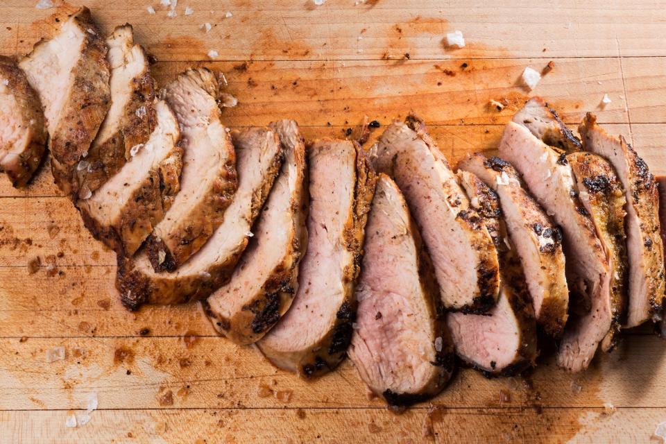 Grilled Pork Tenderloin with Molasses and Mustard