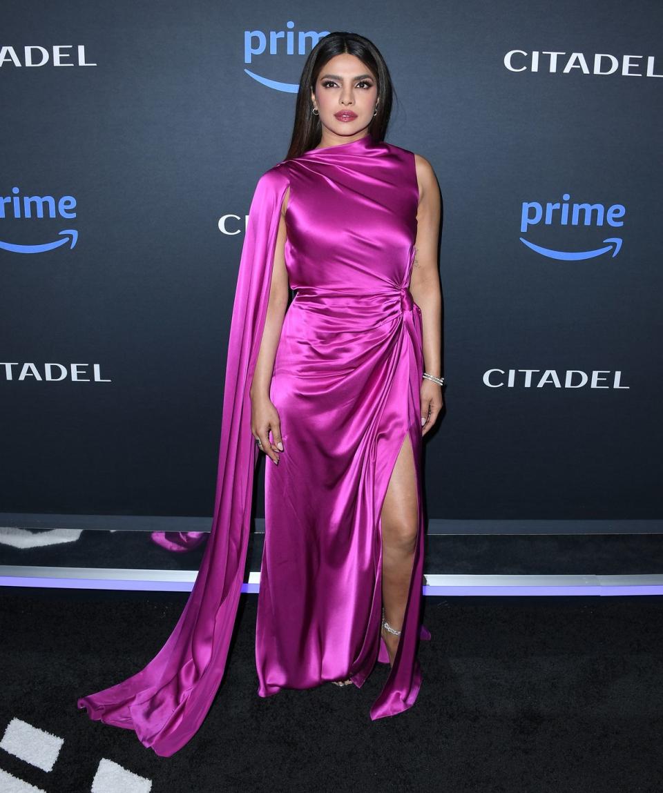 Priyanka Chopra Takes Over the 'Citadel' Red Carpet in a Silky Fuchsia Gown