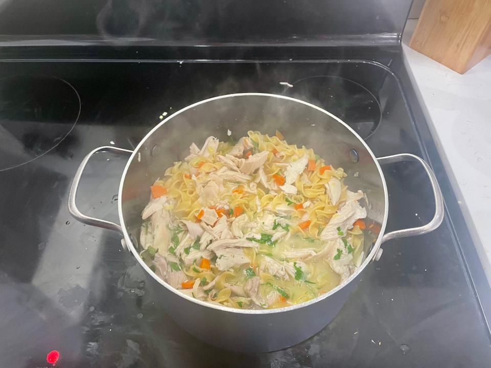 Rachael Ray chicken noodle soup, finished