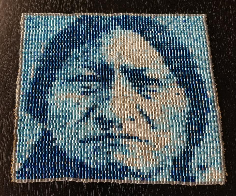 Rowe's beadwork of Sitting Bull.