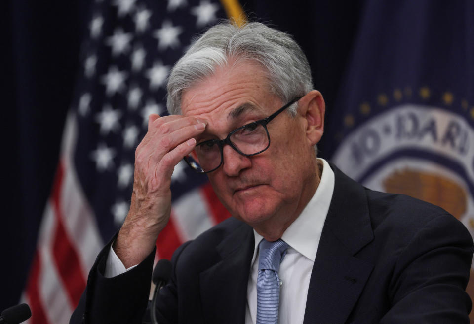 U.S. Federal Reserve Board Chair Jerome Powell holds a news conference after the Fed raised interest rates by a quarter of a percentage point following a two-day meeting of the Federal Open Market Committee (FOMC) on interest rate policy in Washington, U.S., March 22, 2023. REUTERS/Leah Millis