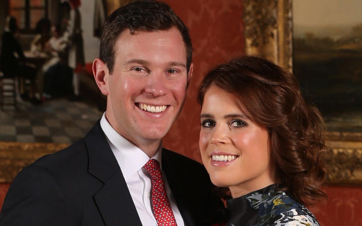 Jack Brooksbank, pictured here with his fiancée Princess Eugenie, set up his own wine wholesaler in August 2016 - PA