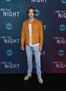 The actor gave us major '90s fashion inspiration at his latest red carpet bash in a suede jacket and acid wash jeans - just look at that hair too. [Photo: Getty]