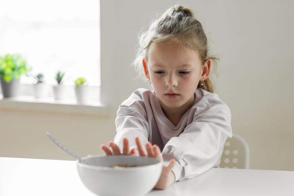 Little girl refusing to eat