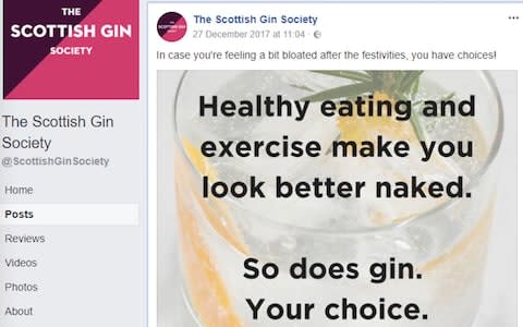 The Scottish Gin Society banned online ad 