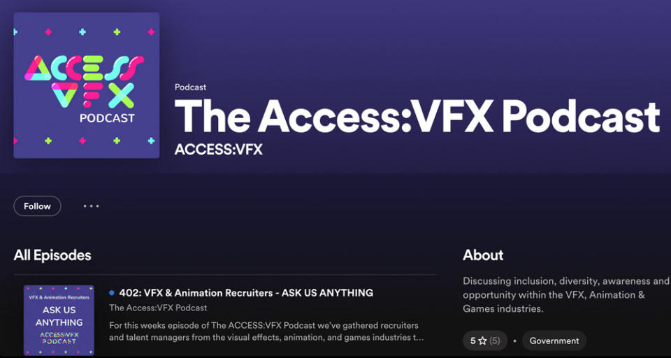 The Access VFX Podcast on Spotify