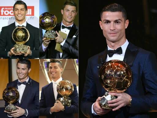 Cristiano Ronaldo has won the Ballon d'Or five times, with four coming while playing for Real Madrid