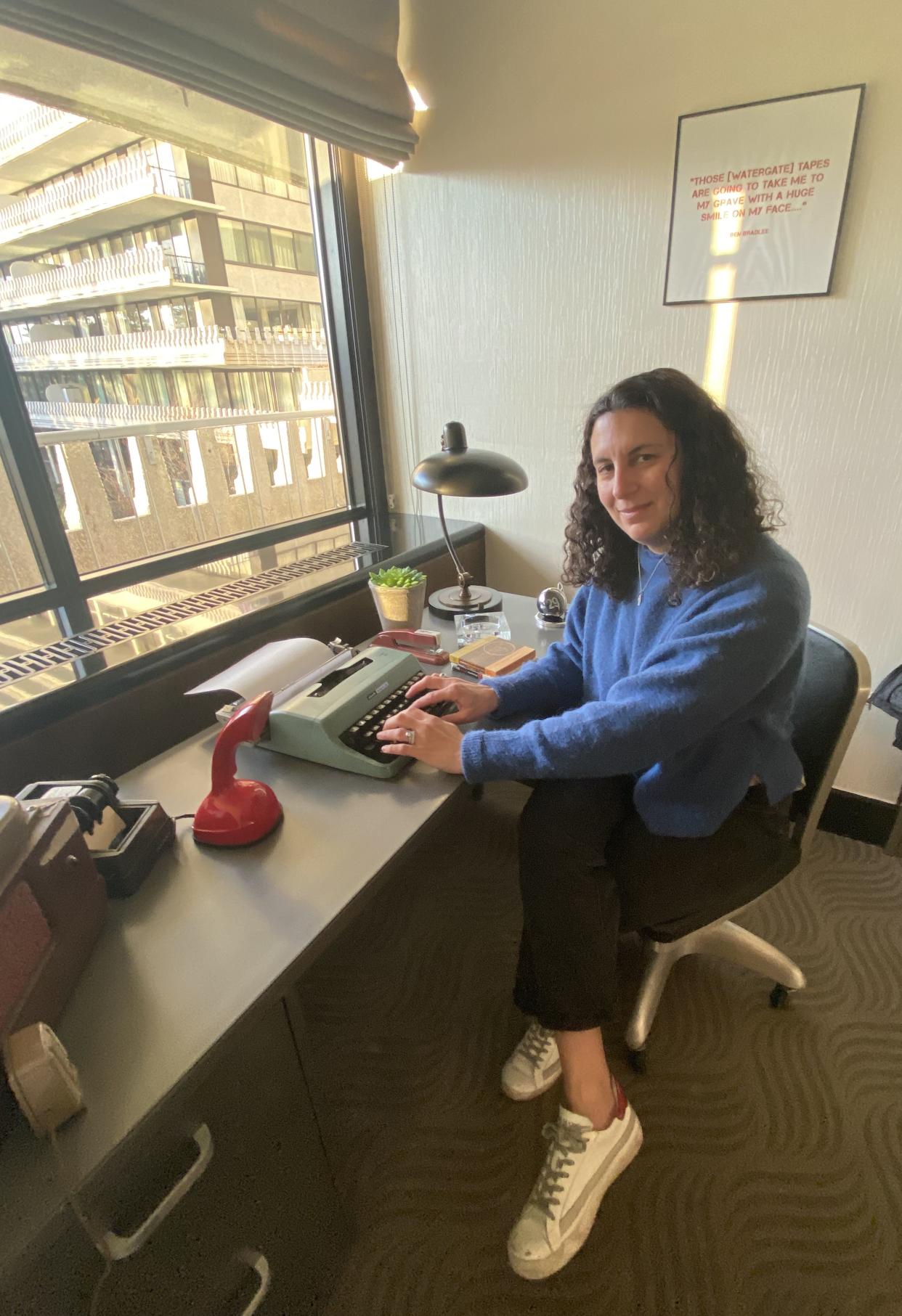 The metal working desk inside the room made the experience feel even more authentic to the Nixon era. (Photo: Jamie Davis Smith)