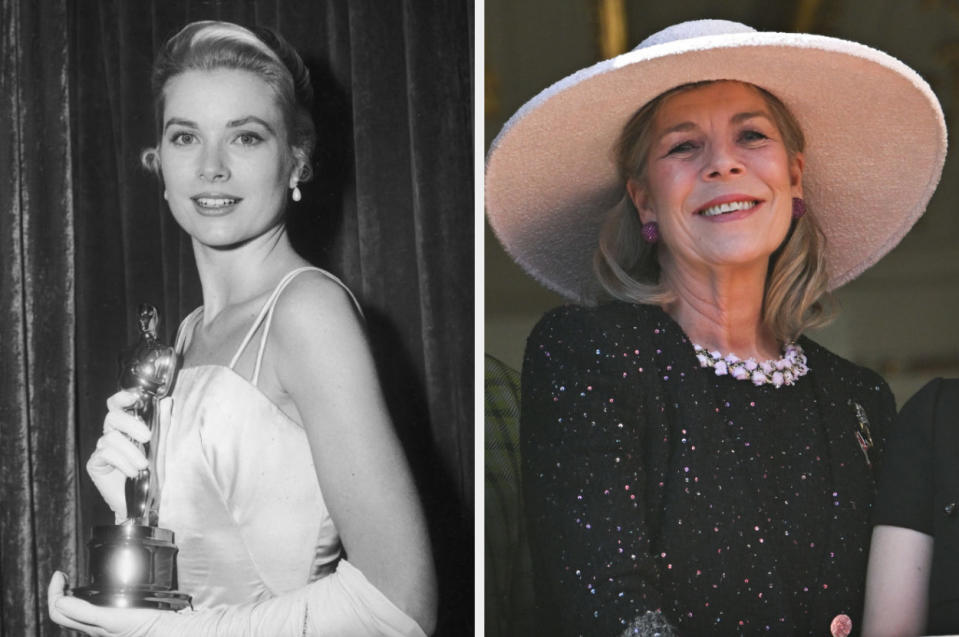 Side-by-side of Grace Kelly and Princess Caroline of Monaco