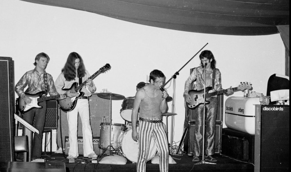 Skyhooks performing on stage