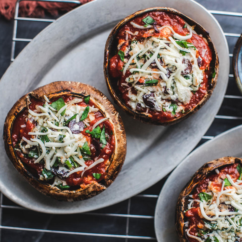 Cheese-&-Spinach-Stuffed Portobellos