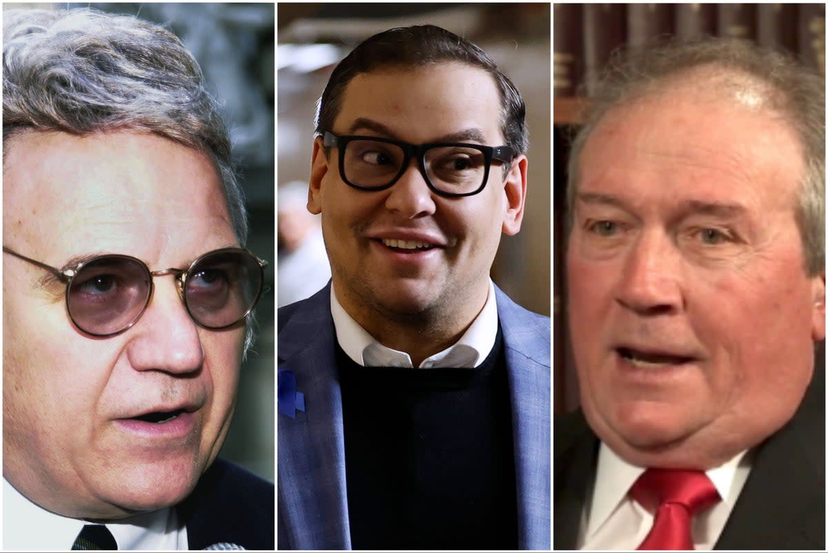 Jim Traficant, George Santos and Michael Myers (Getty / 6ABC)