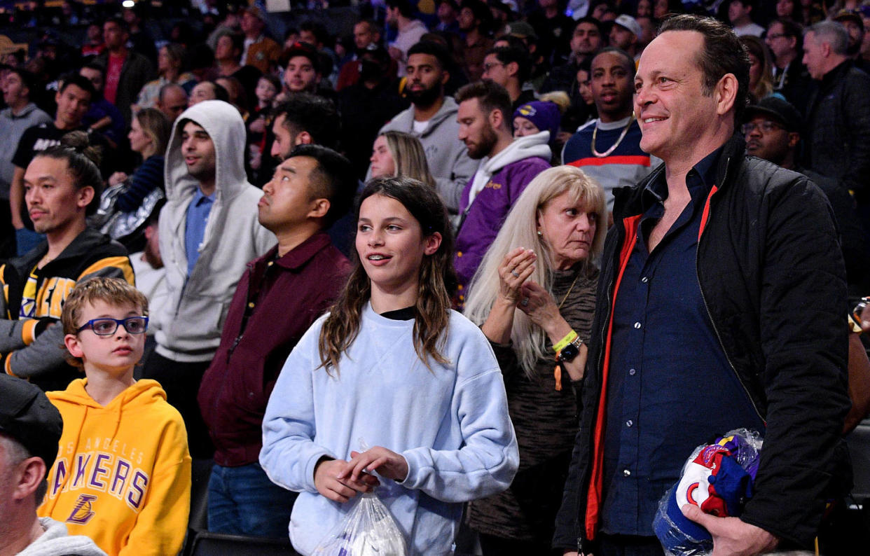 Celebrities At The Los Angeles Lakers Game (Allen Berezovsky / Getty Images)