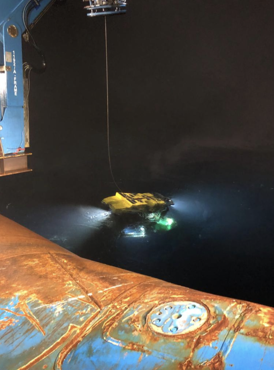 The deep-sea robot was launched on its fourth dive on Sunday (Pelagic Research Services)