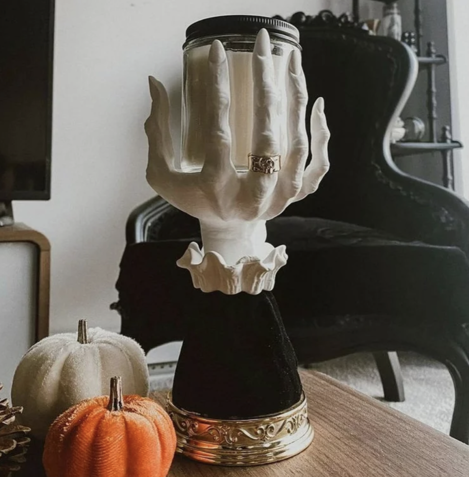 <p><a href="https://go.redirectingat.com?id=74968X1596630&url=https%3A%2F%2Fwww.walmart.com%2Fip%2FMortilo-Witch-Hand-Candlestick-Halloween-Palm-Candle-Holder-Candle-Holder-Gothic-Decor%2F1648587343&sref=https%3A%2F%2Fwww.goodhousekeeping.com%2Fholidays%2Fhalloween-ideas%2Fg45431667%2Fwalmart-halloween-decorations%2F" rel="nofollow noopener" target="_blank" data-ylk="slk:Shop Now;elm:context_link;itc:0;sec:content-canvas" class="link ">Shop Now</a></p><p>Witch Hand Candlestick</p><p>walmart.com</p><p>$19.54</p><span class="copyright">Walmart</span>