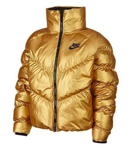 Nike Sportswear Women's Insulated Shine Jacket. Image via Sport Chek.