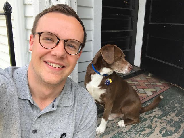 <p>Chasten Buttigieg Instagram</p> Chasten Buttigieg and his dog Truman